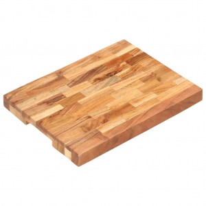 Tabla de cortar de madera maciza de acacia 40x30x4 cm D