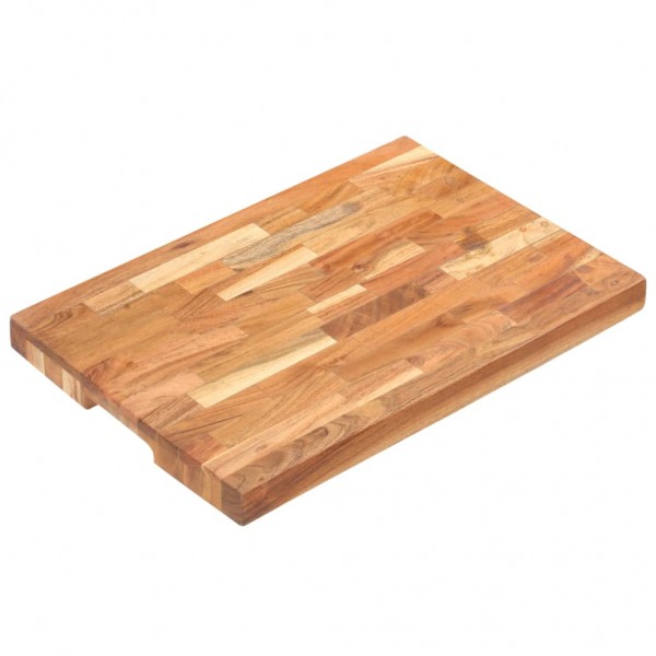 Tabla de cortar de madera maciza de acacia 50x35x4 cm D