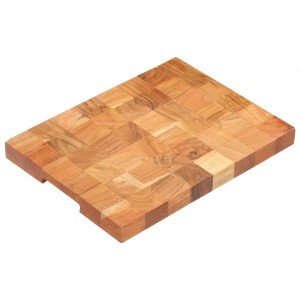 Tabla de cortar de madera maciza de acacia 40x30x3.8 cm D