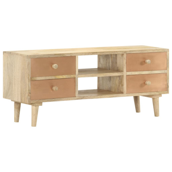 Mueble para la TV madera maciza de mango 110x30x45 cm D