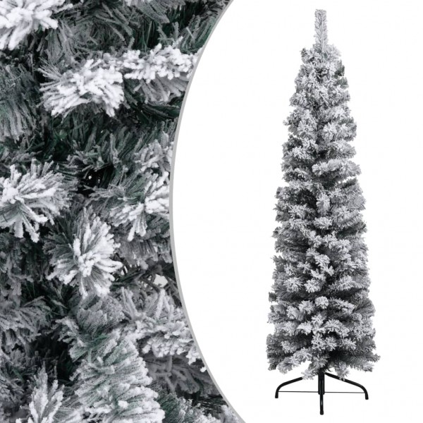 Árvore de Natal artificial verde com neve PVC 150 cm D