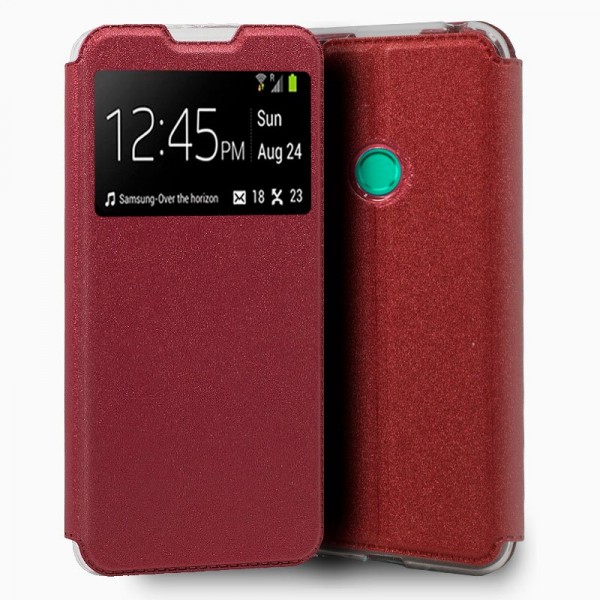 Funda Flip Cover Huawei P Smart 2020 Liso Rojo D