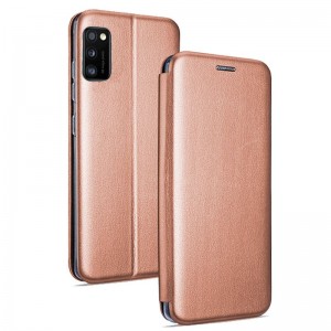 Fundação COOL Capa de Flip para Samsung A415 Galaxy A41 Elegância Rose Gold D