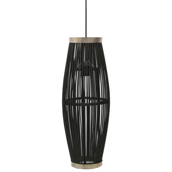 Lámpara colgante ovalada sauce negra 40 W E27 27x68 cm D