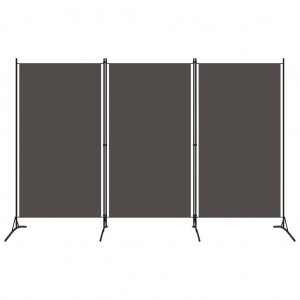 Biombo divisor de 3 painéis cinza-antracita 260x180 cm D