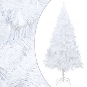 Árvore de Natal artificial com galhos grossos em PVC branco 150 cm D