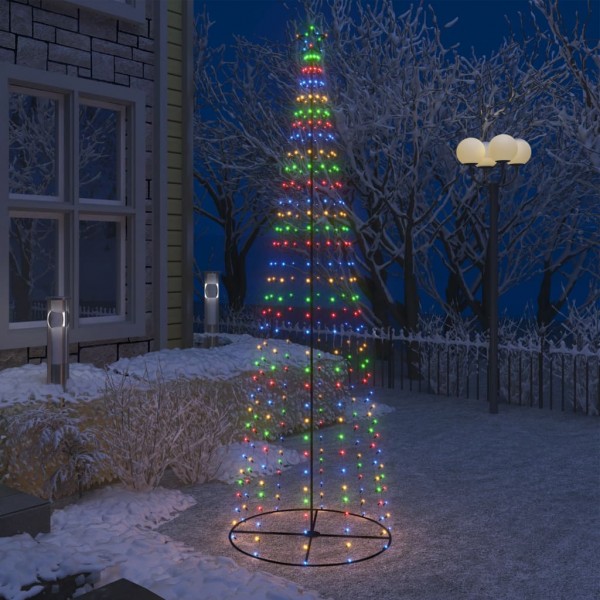 Árbol de Navidad forma de cono 330 LEDs de colores 100x300 cm D