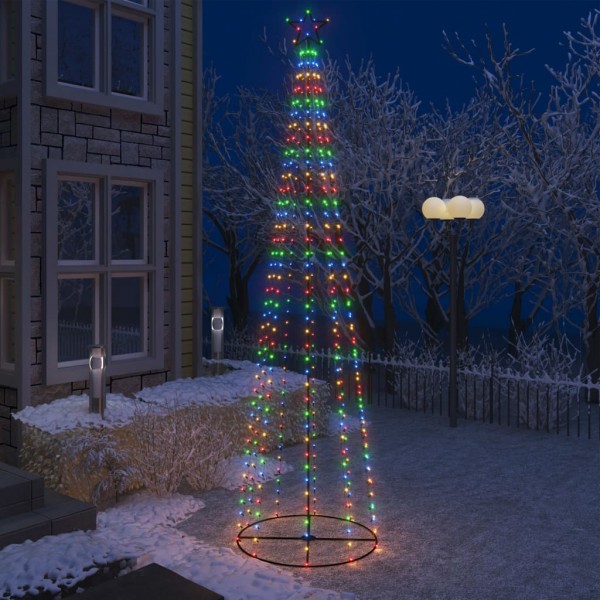 Árbol de Navidad cónico 400 LEDs de colores 100x360 cm D