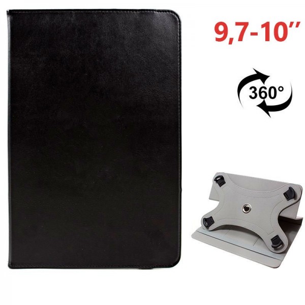 Funda Ebook / Tablet 9.7 - 10 pulg Liso Negro Giratoria (Panorámica) D