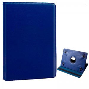 Estojo para tablet ebook 10 polegadas giratório de couro sintético azul D