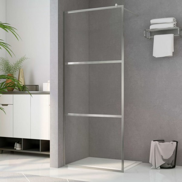 Mampara de ducha accesible vidrio ESG claro 100x195 cm D