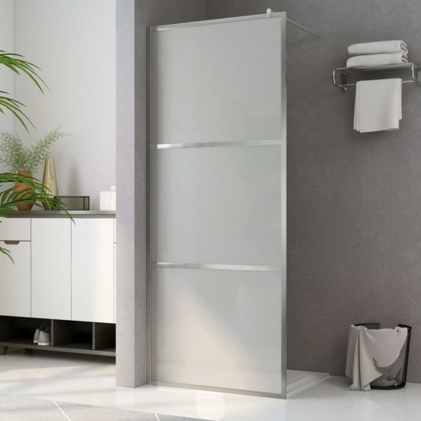 Mampara de ducha accesible vidrio ESG esmerilado 90x195 cm D
