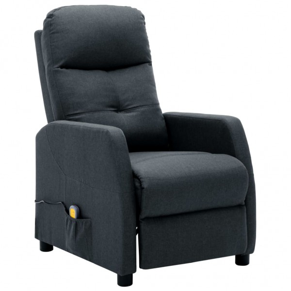 Sillón de masaje de tela gris oscuro Sillón de masaje de tela gris oscuro D