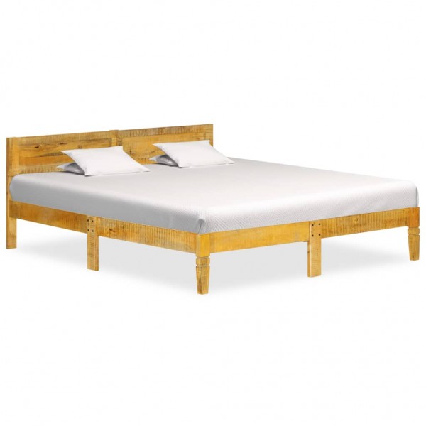 Estrutura de cama de madeira maciça de mangue 180 cm D