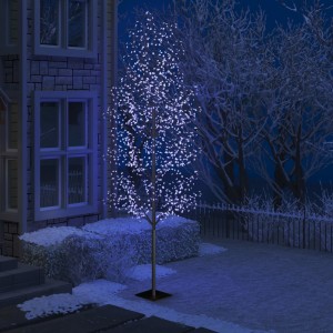 Árbol de Navidad 1200 LED luz azul fría flores de cerezo 400 cm D
