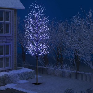 Árbol de Navidad 2000 LED luz azul fría flores de cerezo 500 cm D