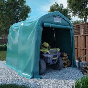 Carpa garaje de almacenamiento PVC verde 2.4x2.4 m D