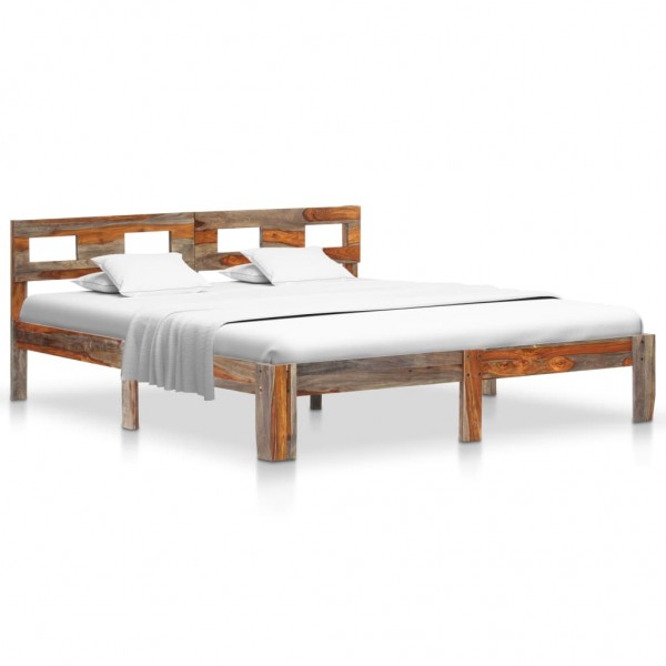 Estructura de cama de madera maciza de sheesham 180x200 cm D