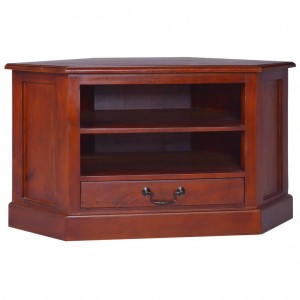 Mueble de TV de esquina madera maciza de caoba marrón D