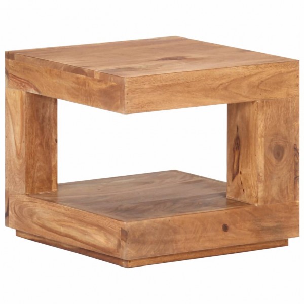 Mesa de centro de madeira maciça de acácia 45x45x40 cm D