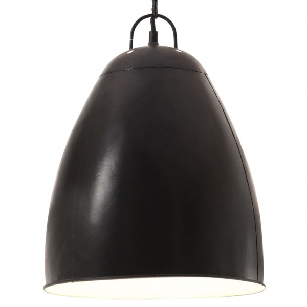 Lámpara colgante industrial redonda 25 W negra 32 cm E27 D
