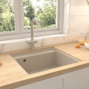 Fregadero de cocina con rebosadero granito beige D