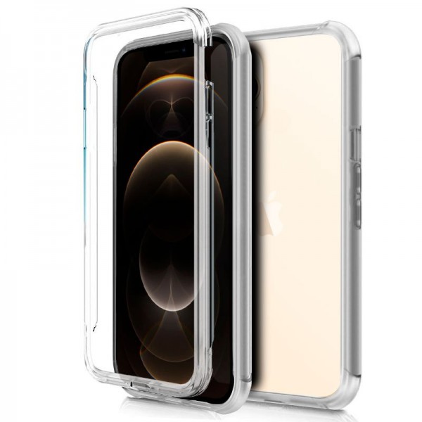 Funda Silicona 3D iPhone 12 Pro Max (Transparente Frontal + Trasera) D