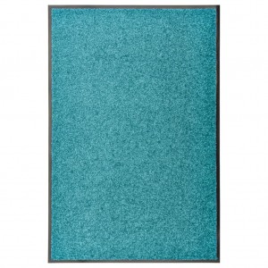 Felpudo lavable azul cian 60x90 cm D