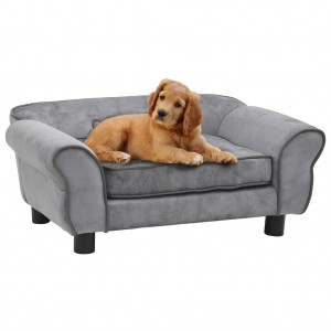 Sofá para cães furto cinza 72x45x30 cm D