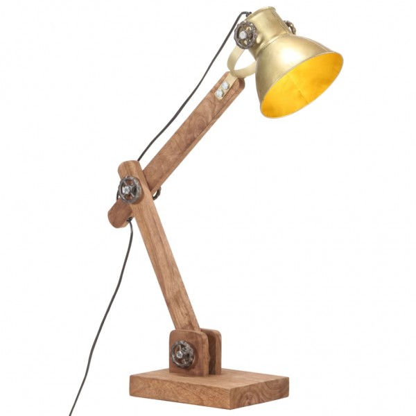 Lámpara de mesa industrial redonda latón 58x18x90 cm E27 D