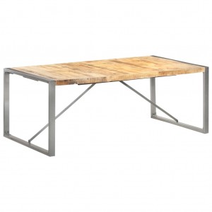 Mesa de jantar madeira maciça de mangue áspero 200x100x75 cm D