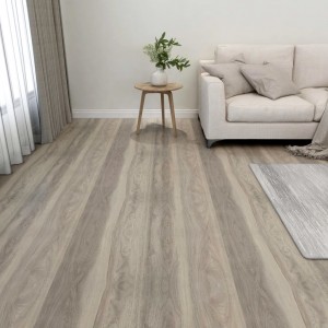 Lamas para suelo autoadhesivas 55 piezas PVC 5.11 m² gris taupe D