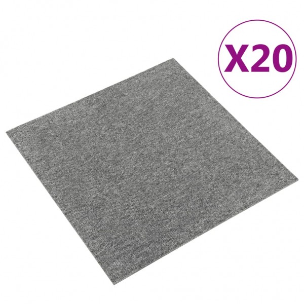 Caldeiras de piso de carpete 20 ou 5 m2 50 x 50 cm cinza D