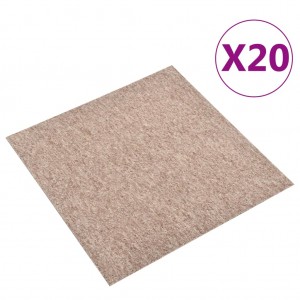 Baldosas de suelo de moqueta 20 uds 5 m² 50x50 cm beige D