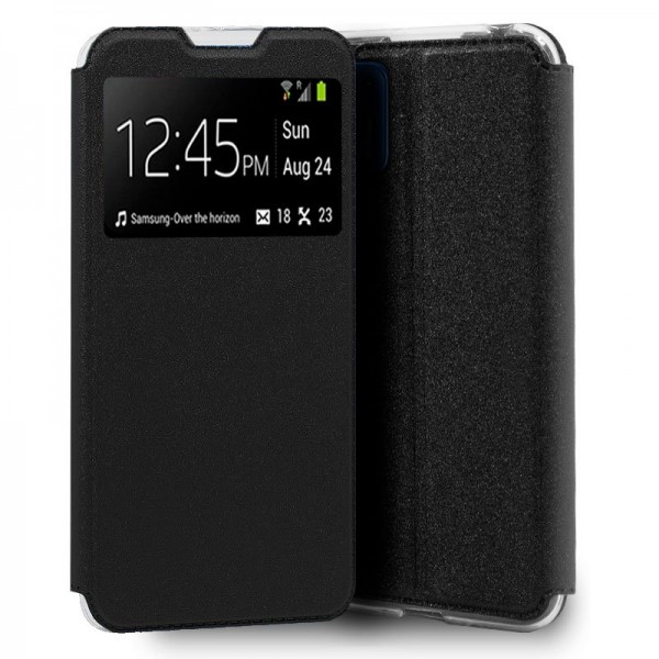 Funda Flip Cover Motorola Moto G9 Plus Liso Negro D