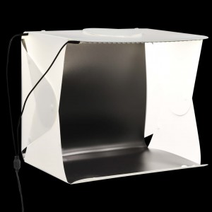 Caixa de luz estúdio fotografia LED branca dobrável 40x34x37 cm D