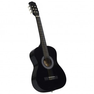 Guitarra clássica para crianças e iniciantes preto 3/4 36 D