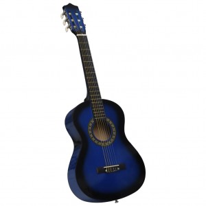 Guitarra clásica para niños y principiantes azul 1/2 34 D