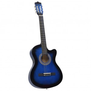 Guitarra Clásica Western Cutaway con 6 cuerdas azul 38 D