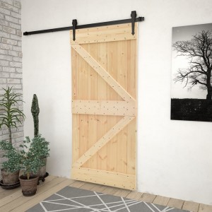 Porta de madeira maciça de pinho 90x210 cm D