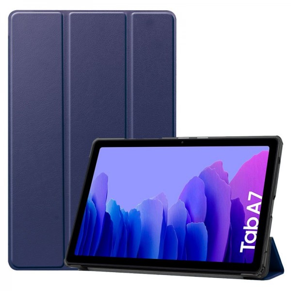 Funda Samsung Galaxy Tab A7 T500 / T505 Polipiel Liso Azul 10.4 pulg D