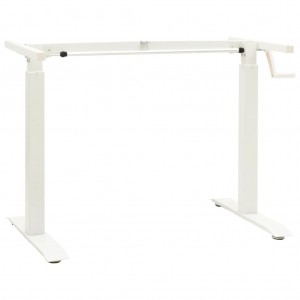 Estructura de escritorio de altura ajustable manivela blanco D