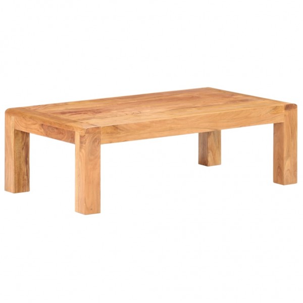 Mesa de centro madera maciza acacia acabado miel 110x60x35 cm D
