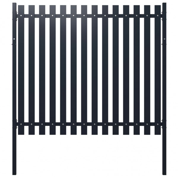 Panel de valla acero recubrimiento polvo antracita 174.5x170 cm D