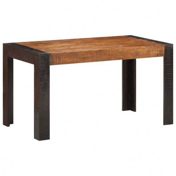 Mesa de comedor madera maciza de mango en bruto 140x70x76 cm D