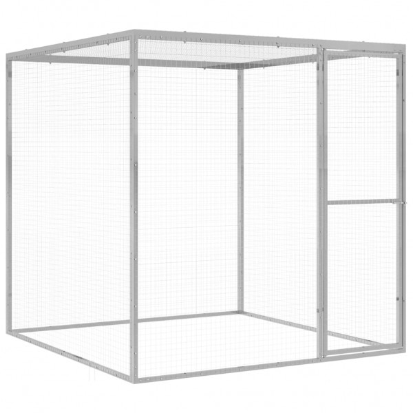 Caixa para gatos de aço galvanizado 1,5 x 1,5 x 1,5 m D