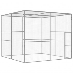 Caixa para gatos de aço galvanizado 3 x 3 x 2,5 m D