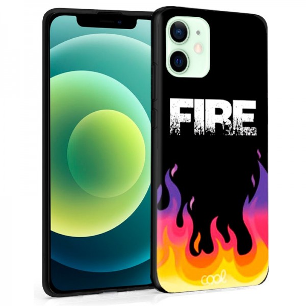 Carcaça COOL para iPhone 12 / 12 Pro Desenhos de Fogo D