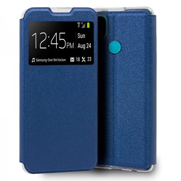 Funda Flip Cover Oppo A15 / A15s Azul liso D