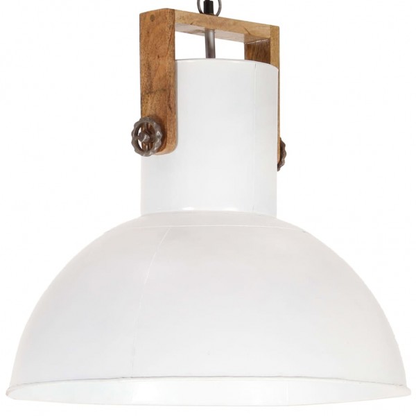Lámpara colgante industrial redonda mango 25 W blanco 52 cm E27 D